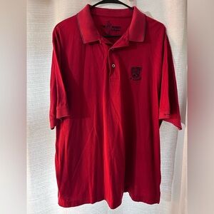 The Old Course St Andrews Polo Shirt Mens Red Short Sleeve Large